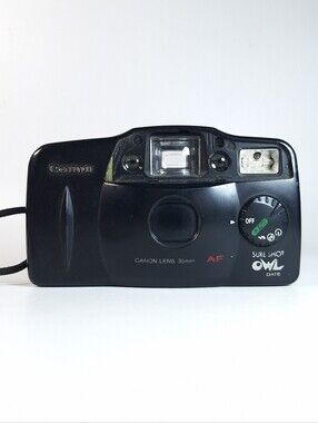 Canon Sure Shot Owl Date 35mm Point and Shoot Film Vintage Camera